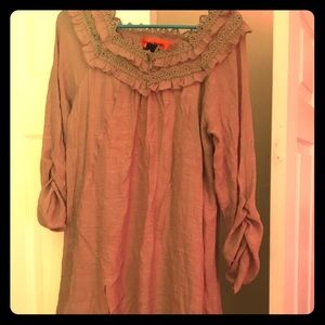 Urban Mango, tan, knee length dress.